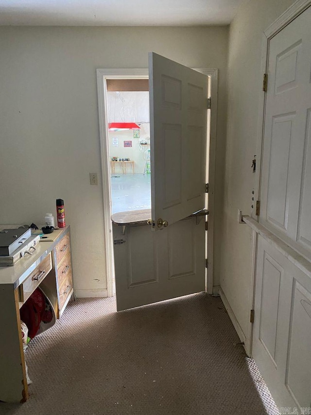 view of carpeted entryway