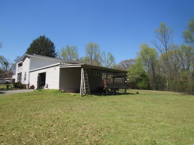 rear view of property with a lawn