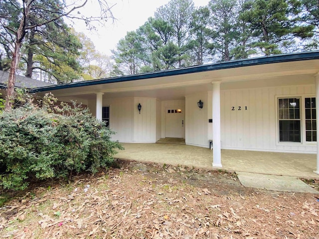 rear view of property with a patio