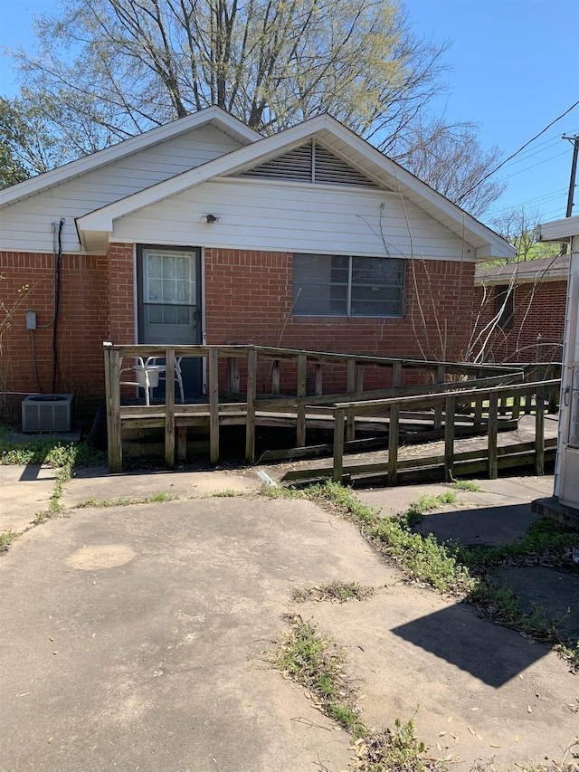 view of front of house with a deck