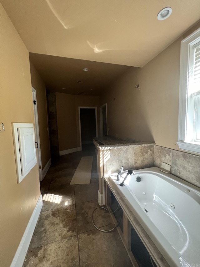 bathroom with tile floors