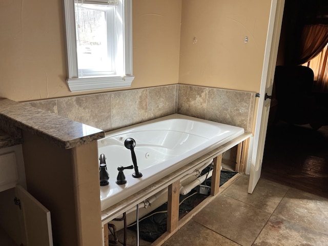 bathroom featuring tile flooring