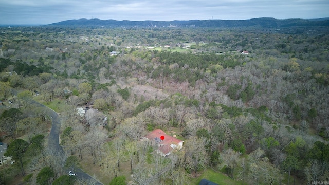 bird's eye view featuring a mountain view