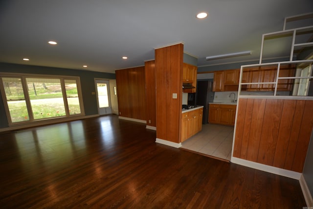 kitchen featuring light wood-type flooring