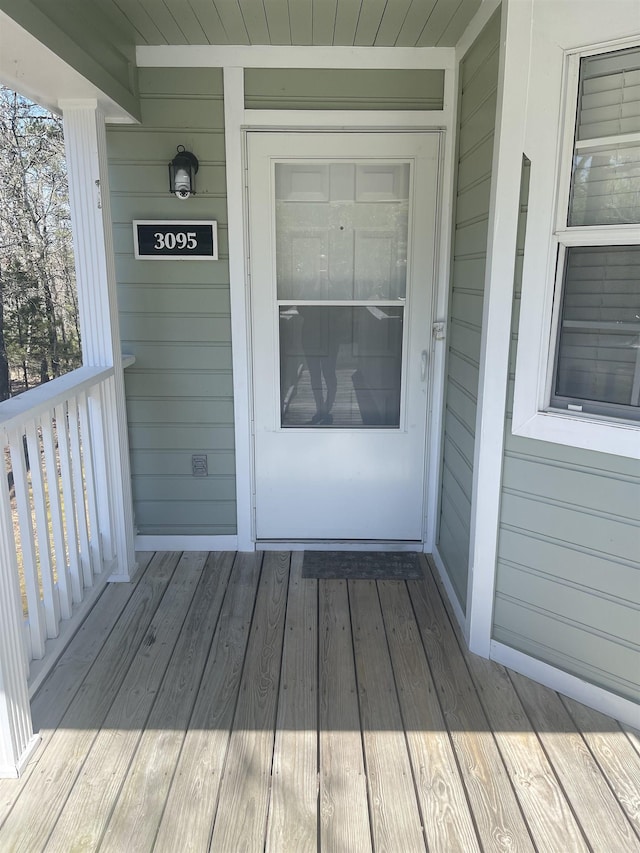 view of doorway to property