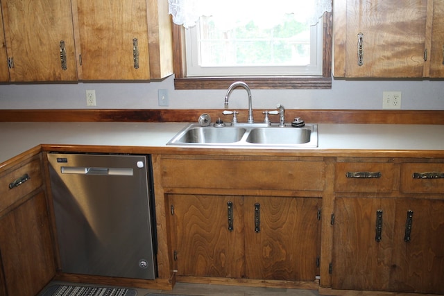 kitchen with dishwasher and sink