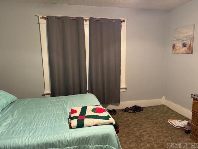 bedroom featuring carpet