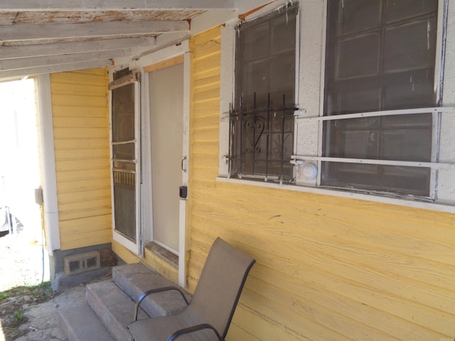 view of doorway to property