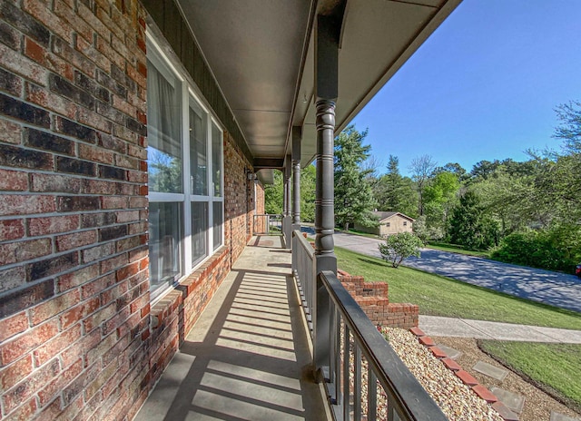 exterior space with covered porch