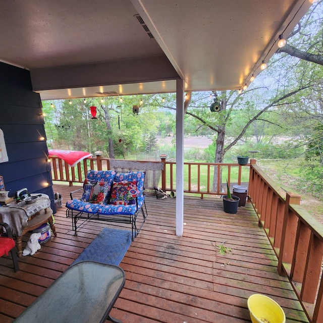 view of wooden deck