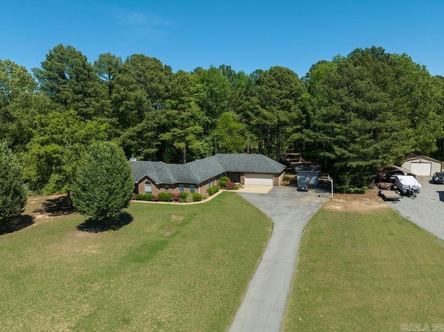 exterior space featuring a garage