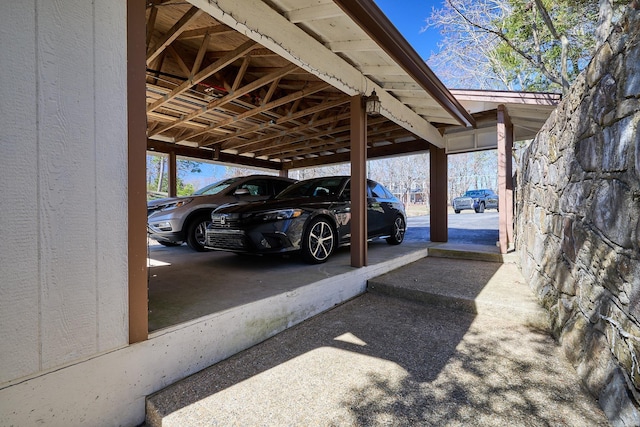 view of vehicle parking