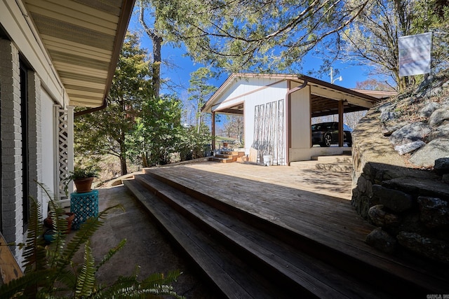 view of wooden deck