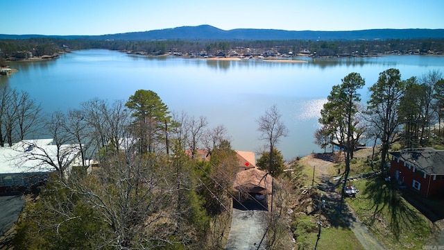 view of water feature featuring a mountain view