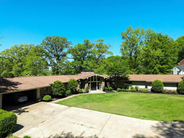 exterior space with a carport