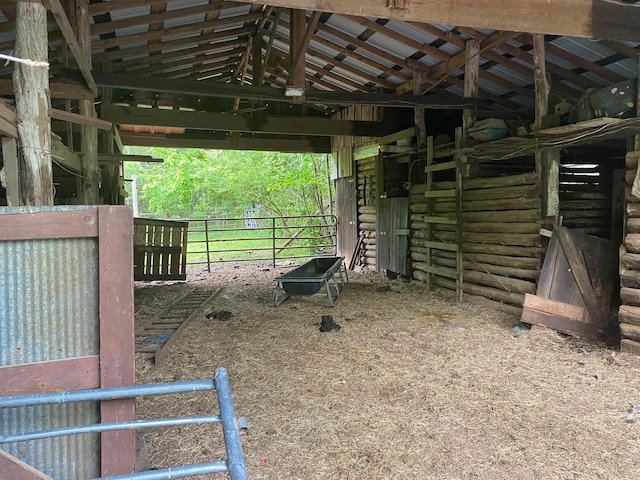 view of horse barn