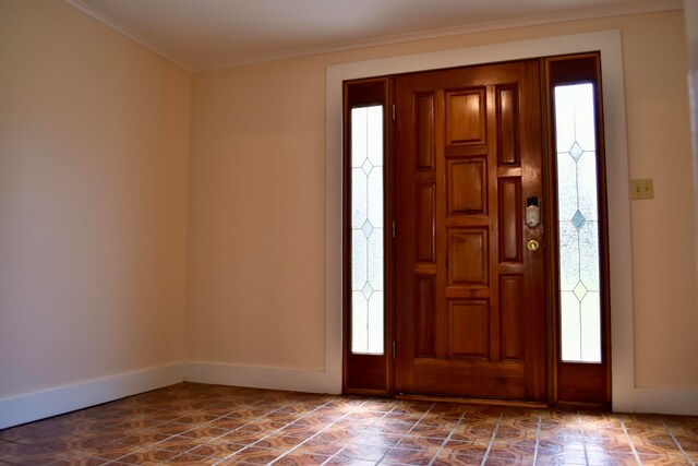 tiled foyer entrance featuring a wealth of natural light