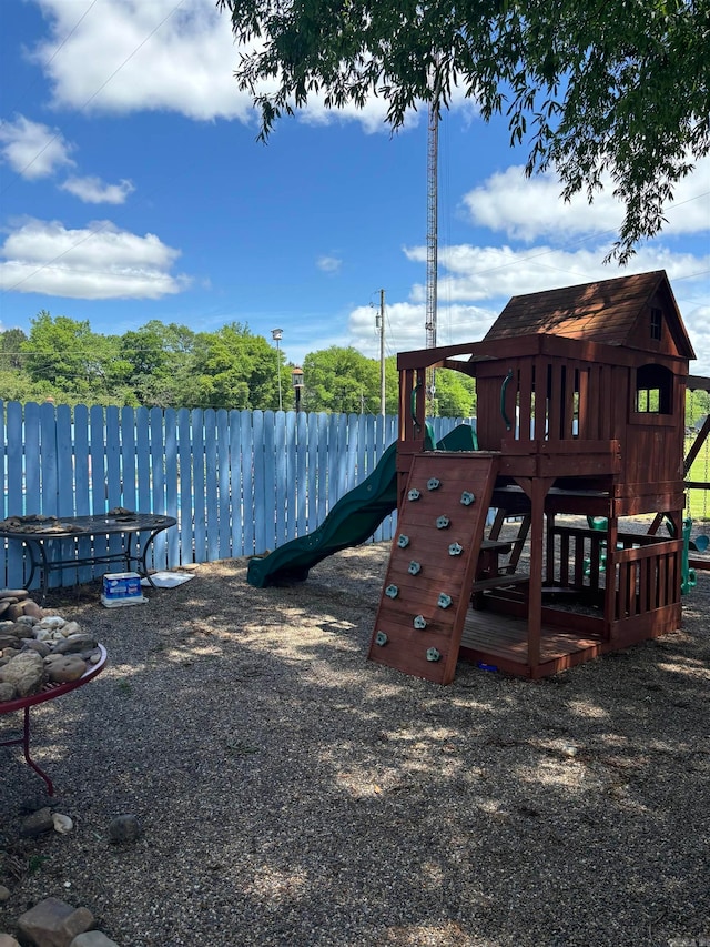 view of jungle gym