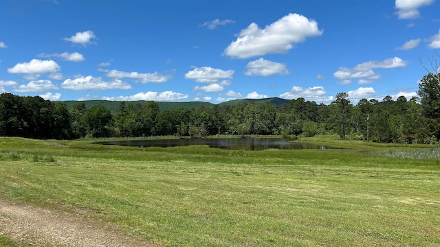 property view of mountains featuring a water view