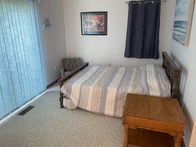 bedroom with carpet