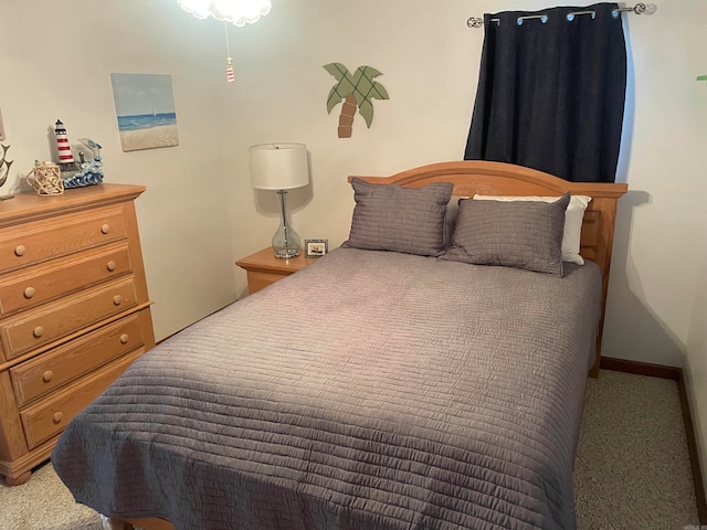 bedroom with carpet flooring