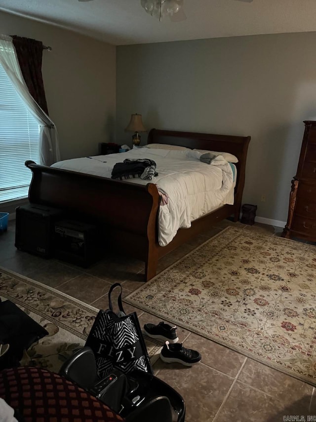 bedroom featuring tile patterned floors