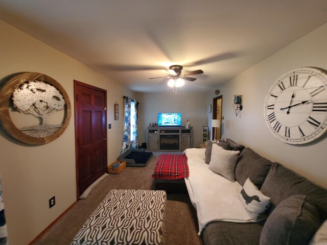 508 State St, Greenway, AR 72430 - carpeted living area featuring a ceiling fan