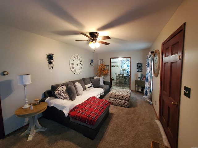 508 State St, Greenway, AR 72430 - carpeted living area with a ceiling fan