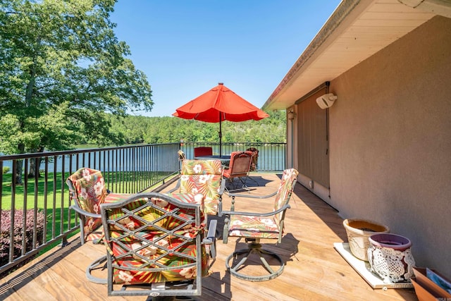 view of wooden deck
