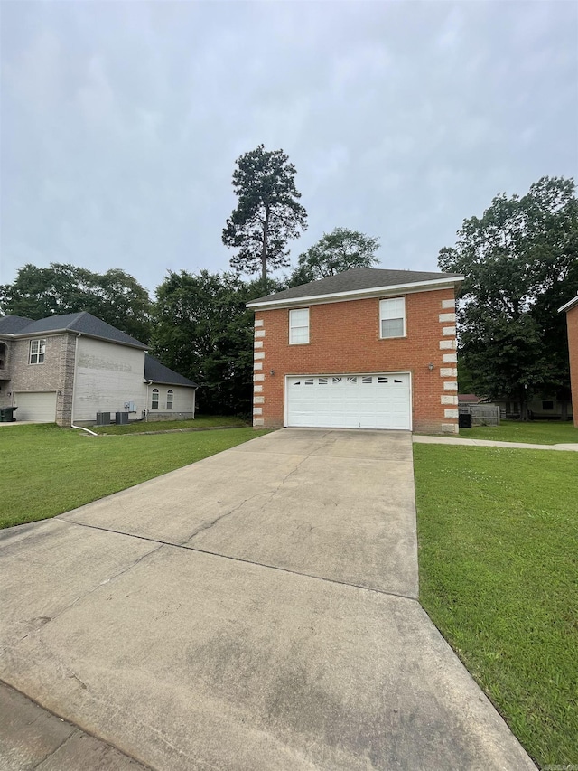 view of home's exterior with a yard