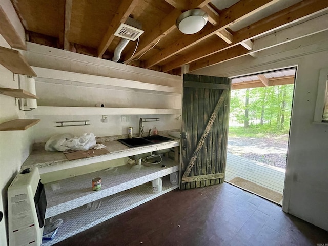 interior space featuring sink