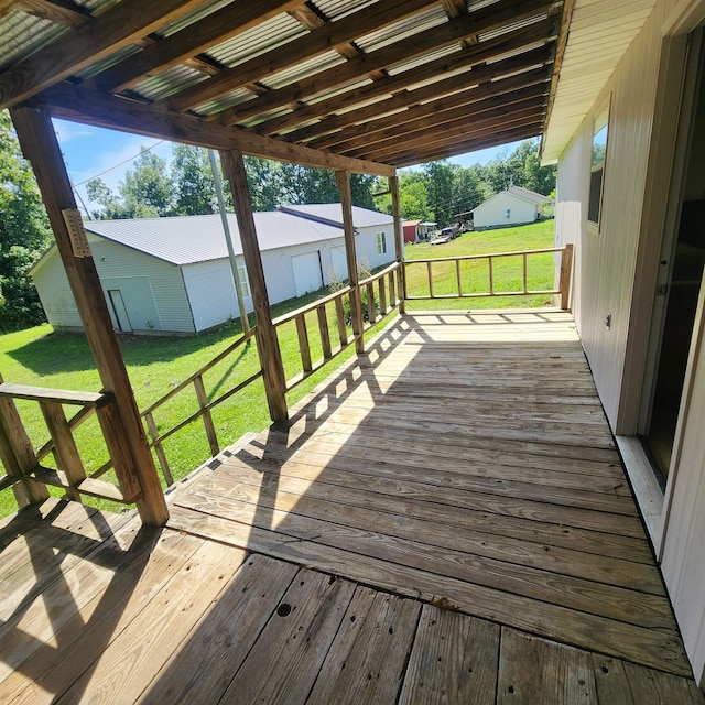 1947 63rd Hwy, Hardy, AR 72542 - wooden deck with a yard