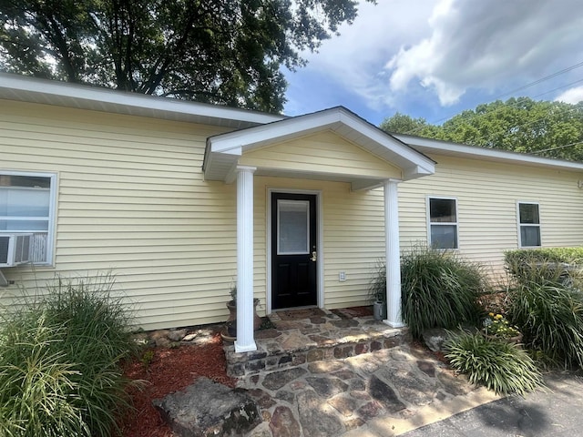 view of doorway to property