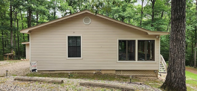 view of home's exterior