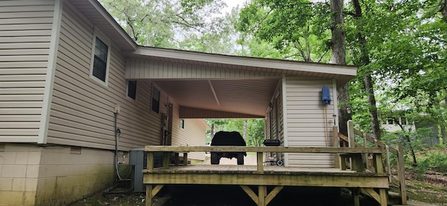 deck featuring area for grilling