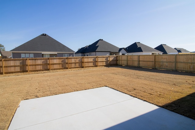 view of yard with a patio area