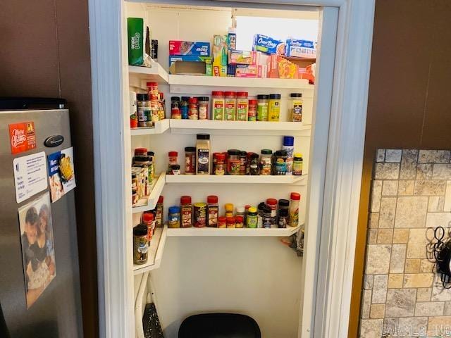 view of pantry