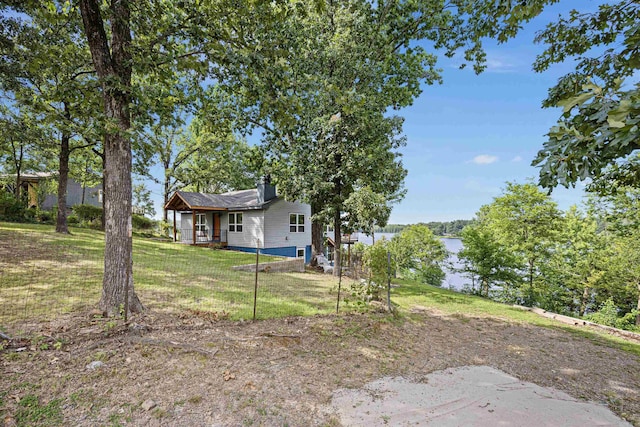 170 Ridge Rd, Houston, AR 72720 - view of yard featuring covered porch and a water view