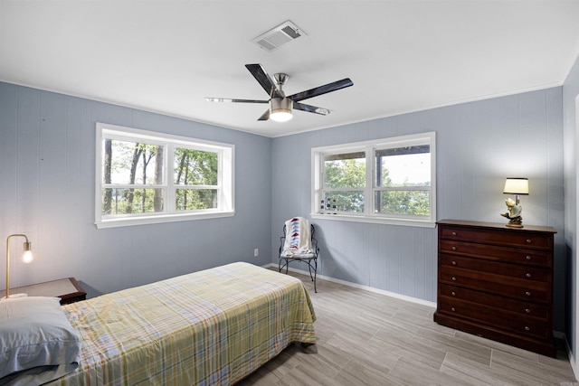 170 Ridge Rd, Houston, AR 72720 - bedroom featuring visible vents, a ceiling fan, and baseboards