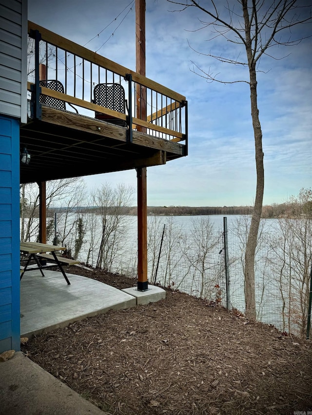 dock area featuring a balcony