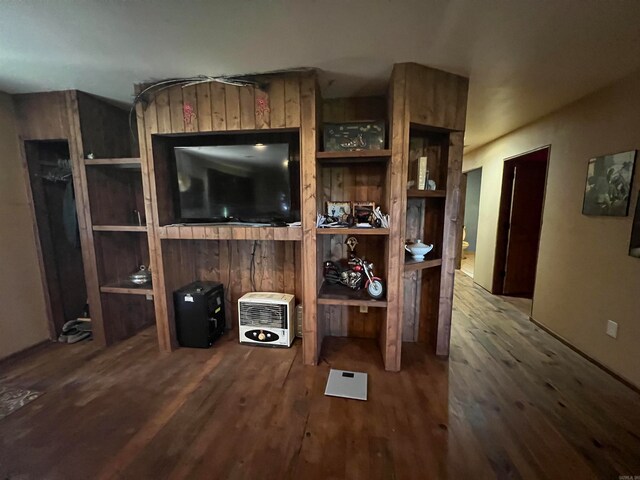 living room featuring dark hardwood / wood-style floors