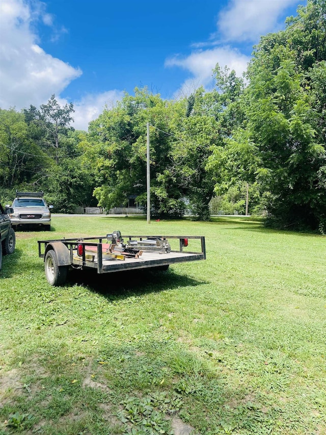 view of property's community with a yard