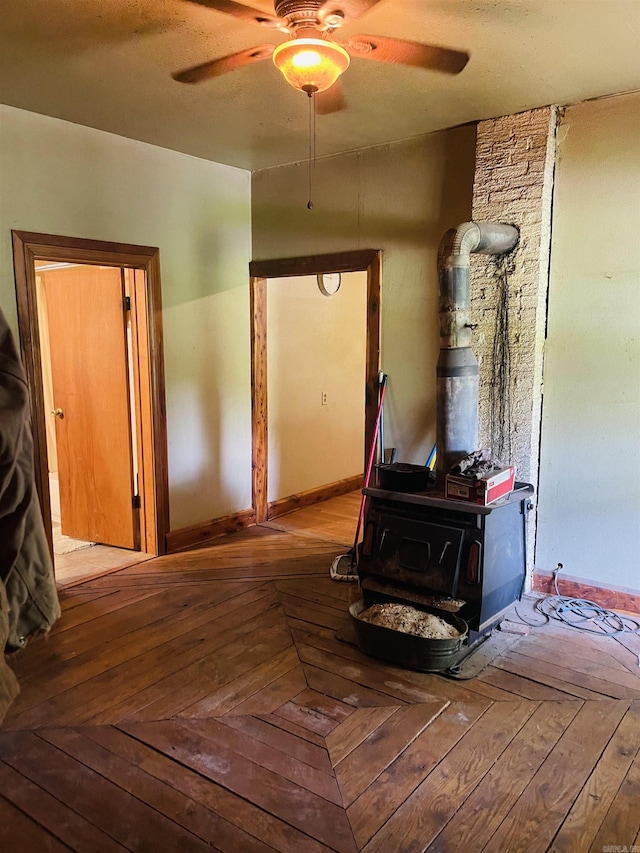 hallway with parquet floors