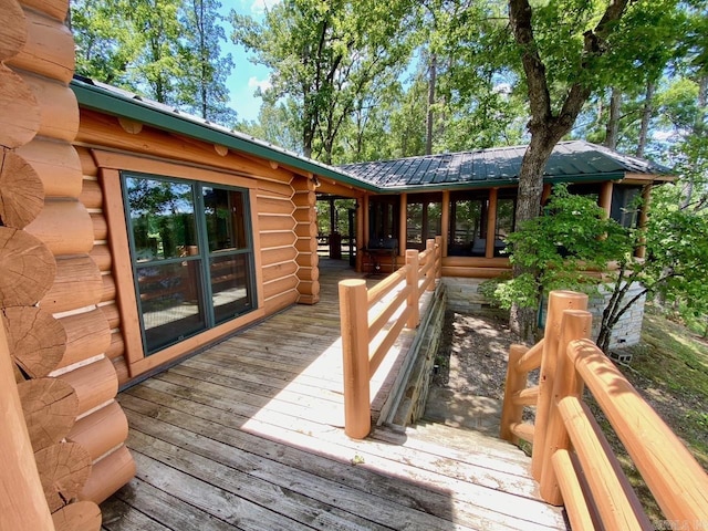 view of wooden terrace