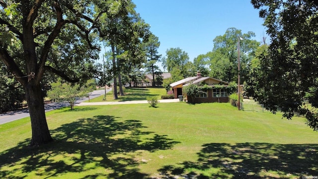 view of home's community with a lawn