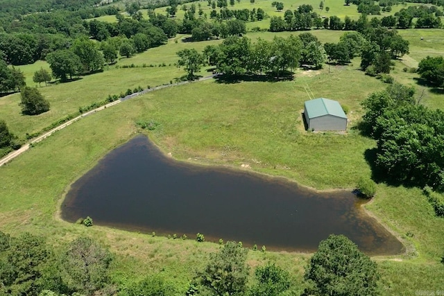 aerial view with a rural view