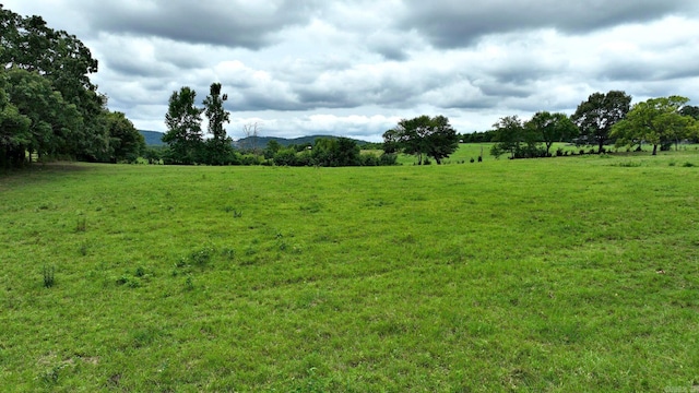 view of landscape featuring a rural view and a mountain view