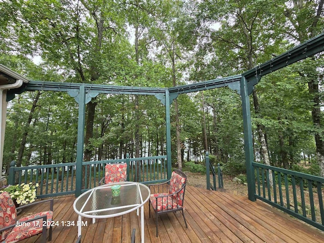 view of wooden terrace