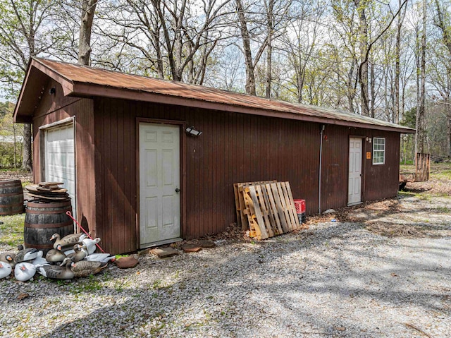 view of shed / structure with a garage