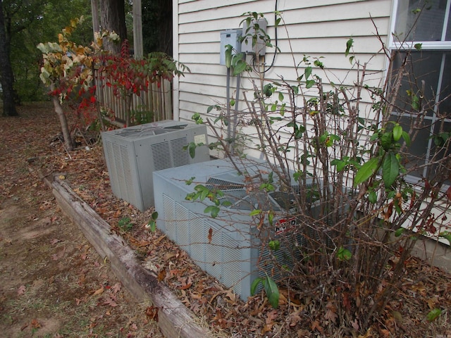 exterior details featuring central AC unit